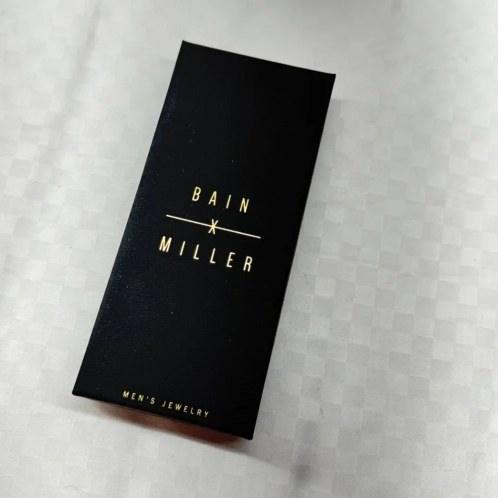 Bain Miller New in Box Brass Figaro Link Chain Necklace in Silver
